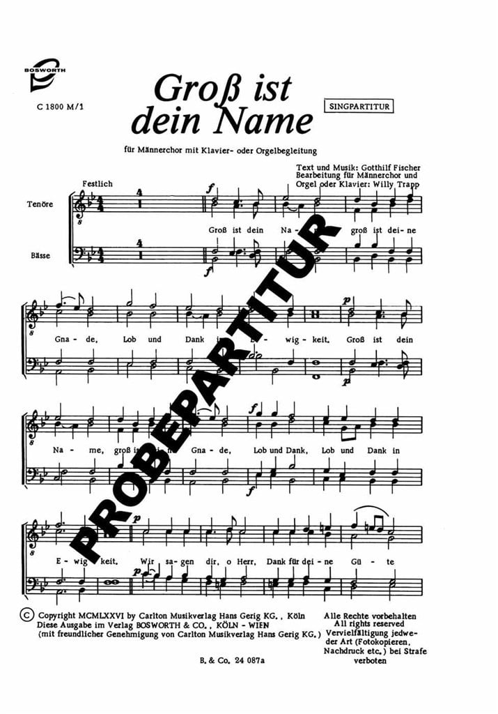 Groß ist dein Name